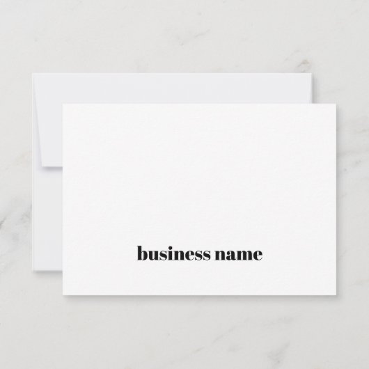 Minimalistisch Elegant Schwarz-weiß Dankeschön Car (Rückseite)