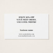 Minimalistisch Elegant Schwarz-weiß Dankeschön Cou (Rückseite)