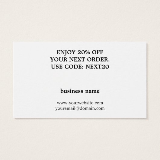 Minimalistisch Elegant Schwarz-weiß Dankeschön Cou (Rückseite)