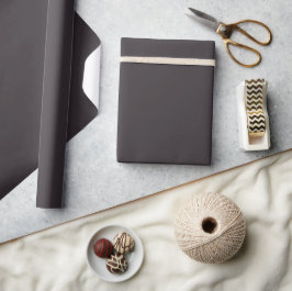 Minimalistisch Elegant Solid Iron Gray Schlicht Geschenkpapier