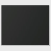Minimalistisch Elegant Solid Jade Black Schlicht Geschenkpapier (Flach)
