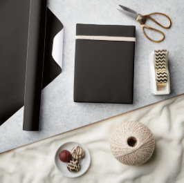 Minimalistisch Elegant Solid Leather Black Schlich Geschenkpapier