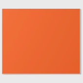 Minimalistisch Elegant Solid Neon Orange Schlicht Geschenkpapier (Flach)