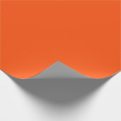 Minimalistisch Elegant Solid Neon Orange Schlicht Geschenkpapier (Ecke)