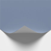 Minimalistisch Elegant Solid Pigeon Blue Schlicht Geschenkpapier (Ecke)