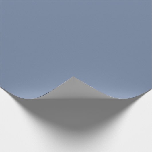 Minimalistisch Elegant Solid Pigeon Blue Schlicht Geschenkpapier (Ecke)