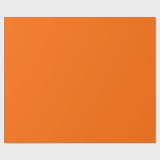 Minimalistisch Elegant Solid Safety Orange Schlich Geschenkpapier (Flach)