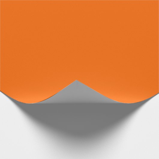 Minimalistisch Elegant Solid Safety Orange Schlich Geschenkpapier (Ecke)