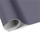 Minimalistisch Elegant Solid Slate Gray Schlicht Geschenkpapier (Rolleneckpunkt)