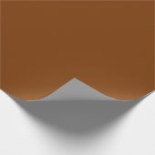 Minimalistisch Elegant Solid Spice Brown Schlicht Geschenkpapier (Ecke)