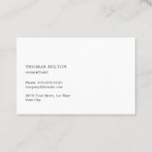 Minimalistisch Elegant Texture Blue Consultant Visitenkarte (Rückseite)