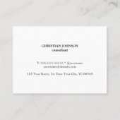 Minimalistisch Elegant Texture Blue Consultant Visitenkarte (Rückseite)