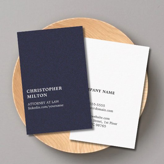 Minimalistisch Elegant Texture Blue Consultant Visitenkarte
