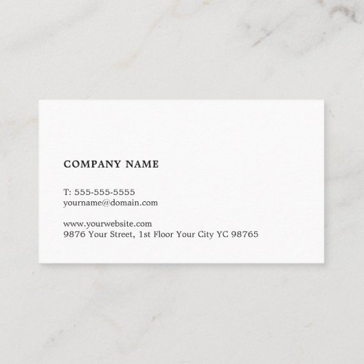 Minimalistisch Elegant Texture Blue Consultant Visitenkarte (Rückseite)