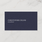 Minimalistisch Elegant Textured Blue Consultant Visitenkarte (Vorderseite)