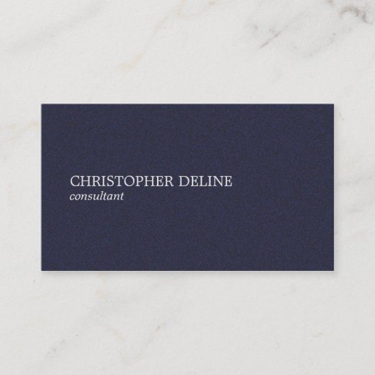 Minimalistisch Elegant Textured Blue Consultant Visitenkarte (Vorderseite)