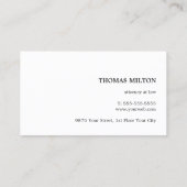 Minimalistisch Elegant Textured Blue Consultant Visitenkarte (Rückseite)