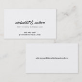 minimalistisch elegant und modern prof. weiß visitenkarte (Vorne/Hinten)