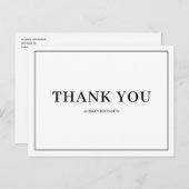 Minimalistisch Elegant Vielen Dank Postkarte (Vorne/Hinten)