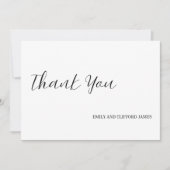 Minimalistisch Elegant Wedding Vielen Dank Dankeskarte (Vorderseite)