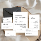 Minimalistisch Elegant Wedding Vielen Dank Dankeskarte