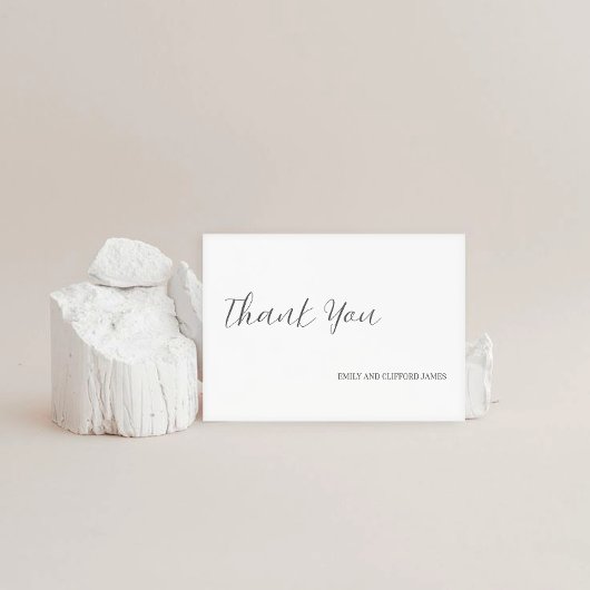 Minimalistisch Elegant Wedding Vielen Dank Dankeskarte