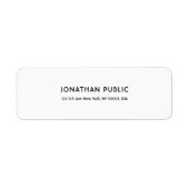 Minimalistisch Elegant Weiß Beruflich Schlicht Mod (Vorne)