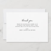 Minimalistisch Elegante 3 Fotos Danke Baby Dusche (Rückseite)