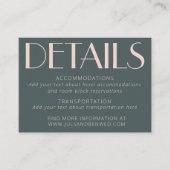 Minimalistisch Elegante Aquamarine und Rote Kirche Begleitkarte (Vorderseite)