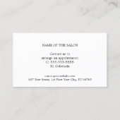 Minimalistisch Elegante Beauty Salon Rabattkarte (Rückseite)