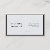 Minimalistisch Elegante Boutique Schwarzes Pastel Visitenkarte (Rückseite)