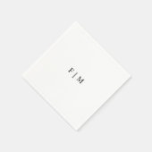 Minimalistisch elegante, einfache Hochzeitsnapkins Serviette (Ecke)