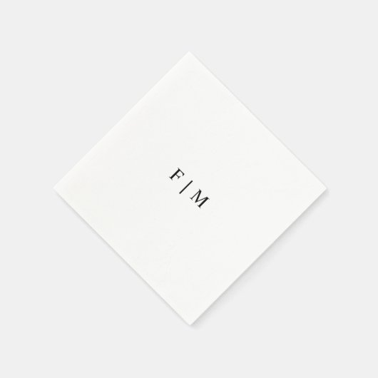 Minimalistisch elegante, einfache Hochzeitsnapkins Serviette (Ecke)