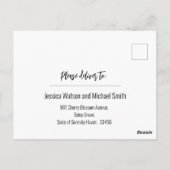 💍 Minimalistisch Elegante einfache UAWG Postkarte (Rückseite)