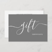 Minimalistisch Elegante Gray Beauty Salon Geschenk (Vorne/Hinten)