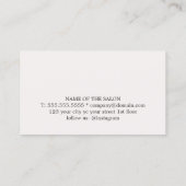 Minimalistisch Elegante Highlights Salon Treuekarte (Rückseite)