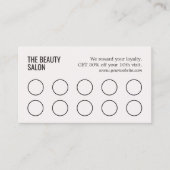 Minimalistisch Elegante Highlights Salon Treuekarte (Vorderseite)