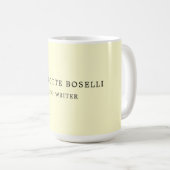 Minimalistisch Elegante klassische Berufliche Crem Kaffeetasse (VorderseiteRechts)