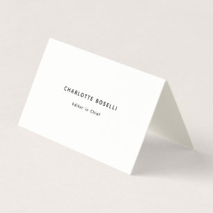 Minimalistisch Elegante klassische Berufliche Crem Visitenkarten
