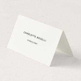 Minimalistisch Elegante klassische Berufliche Crem Visitenkarten