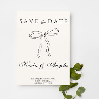 Minimalistisch Elegante Moderne Save the Date Hoch Einladung
