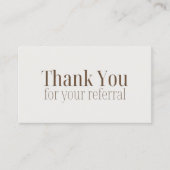 Minimalistisch Elegante Pastel Stilvoller Salon Empfehlungskarte (Vorderseite)