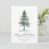 Minimalistisch Elegante Pine Tree Weihnachten 3 Fo (Stehend Vorderseite)