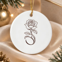 Minimalistisch elegante Rose, benutzerdefinierter 