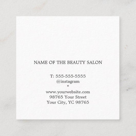 Minimalistisch Elegante Rose Empfehlungskarte (Rückseite)