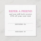 Minimalistisch Elegante Rose Empfehlungskarte (Vorderseite)