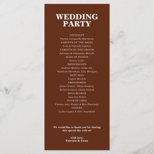 Minimalistisch Elegante Rosmarine Programm (Rückseite)