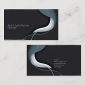 Minimalistisch elegante schwarz-graue Visitenkarte (Vorne/Hinten)