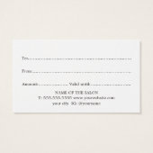 Minimalistisch Elegante Schwarz-weiße Beauty Salon (Rückseite)