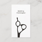 Minimalistisch Elegante Schwarz-weiße Haarstylisti Visitenkarte (Vorderseite)
